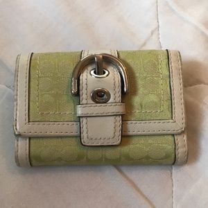 Lime Green Coach Wallet Authentic